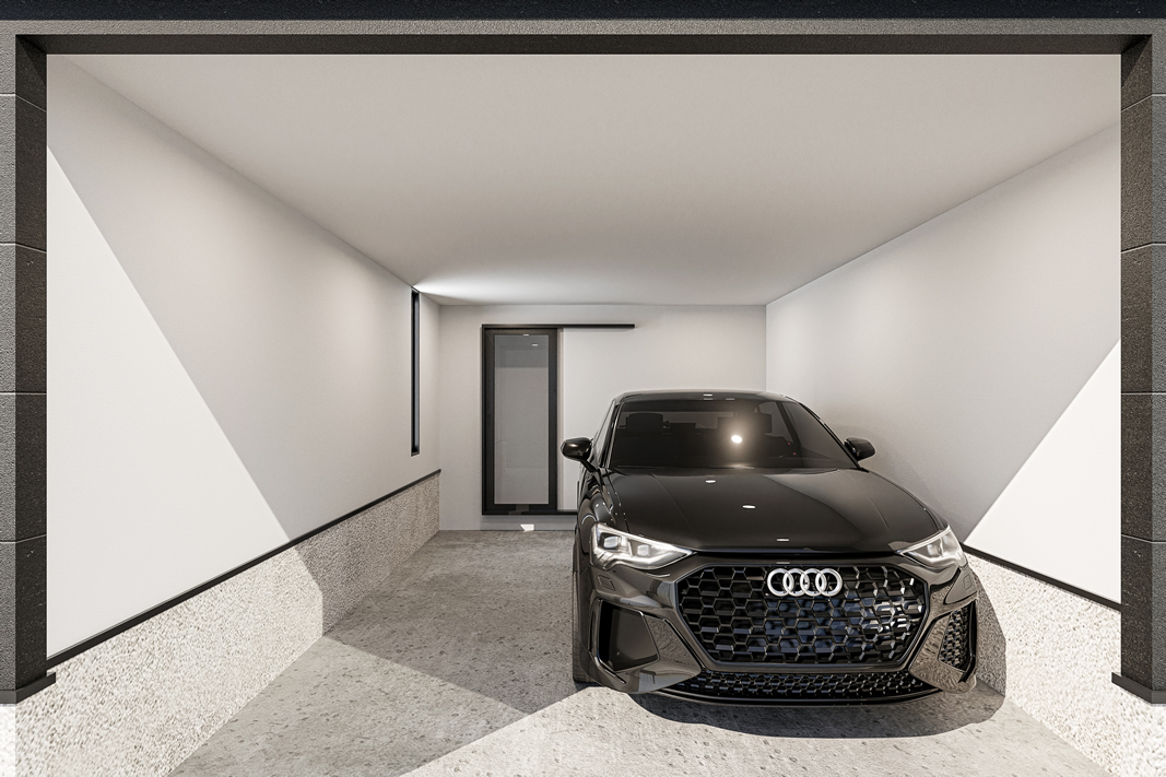 インナーガレージの家